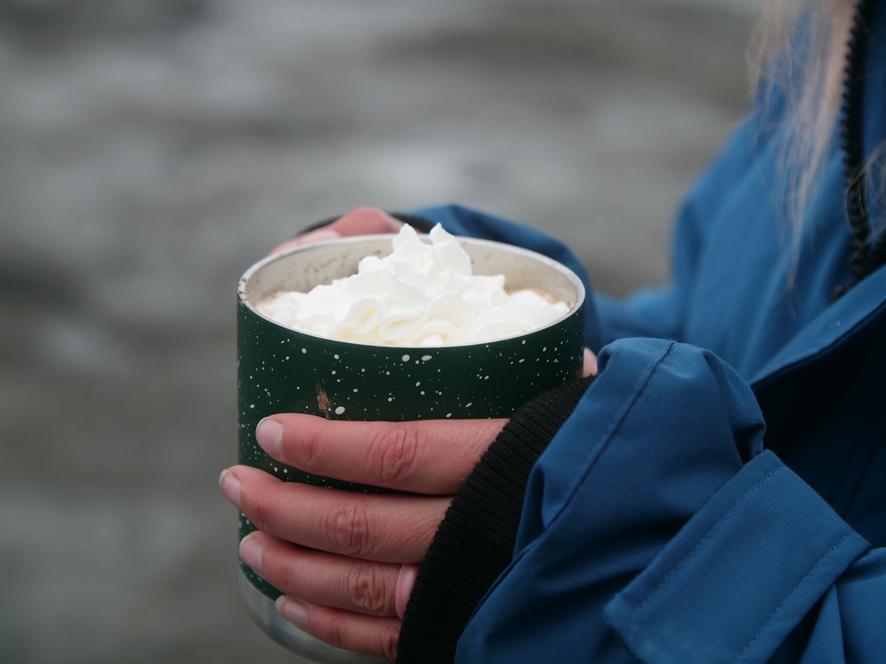 person holding hot chocolate