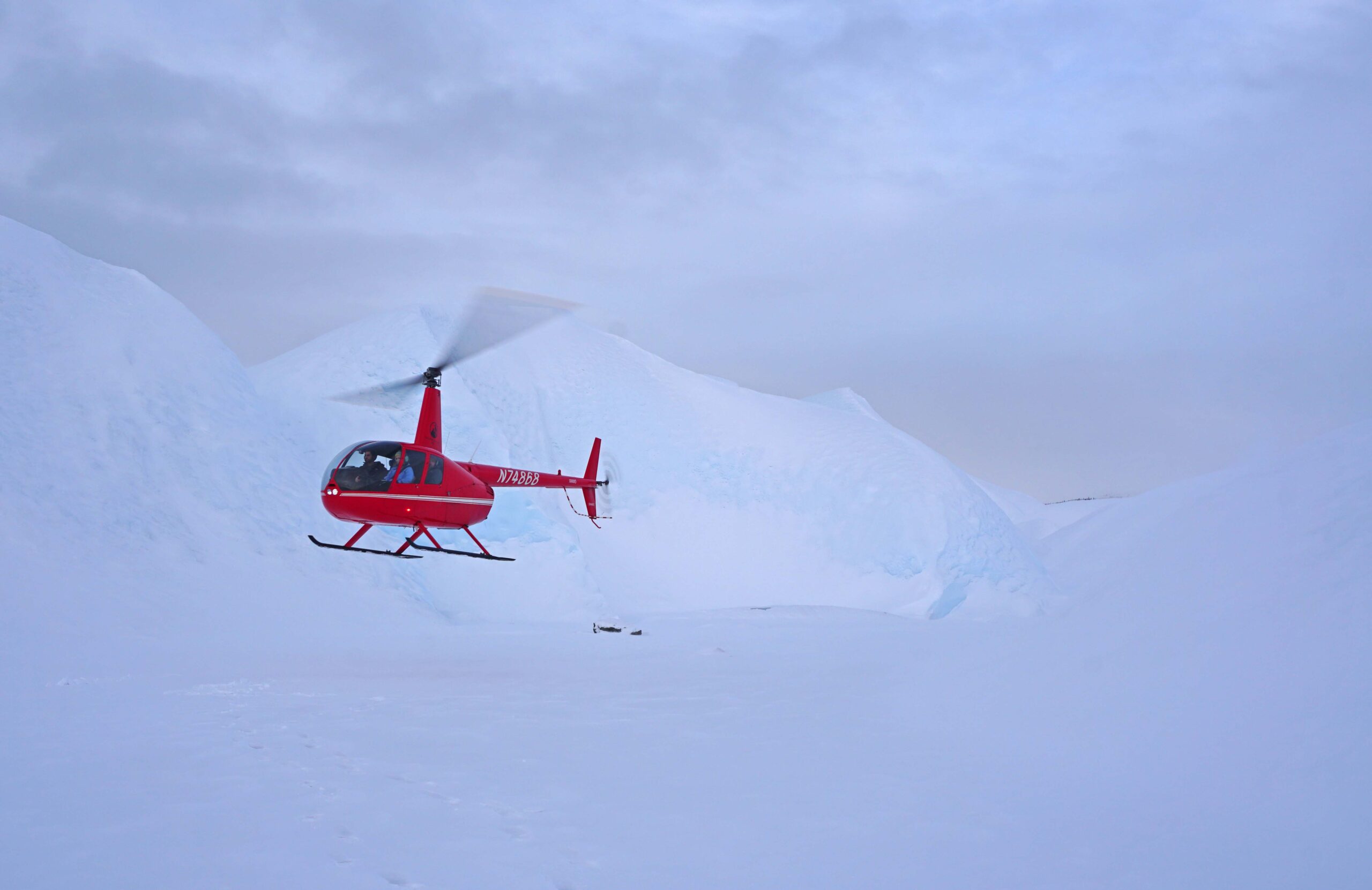 Glacier Landing by Helicopter